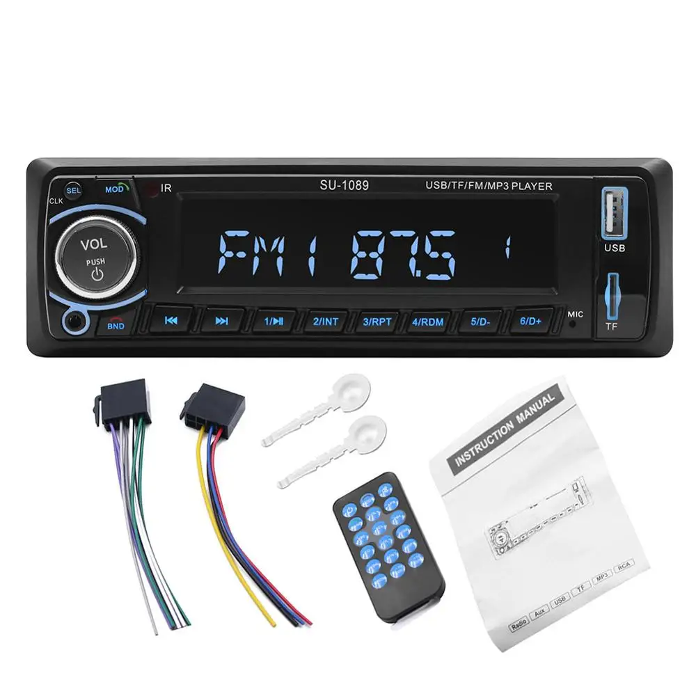 1 din Авторадио Стерео плеер Bluetooth 4,0 12 В в-тире 1Din телефон AUX-IN MP3 FM/USB/дистанционное управление для автомобиля радио