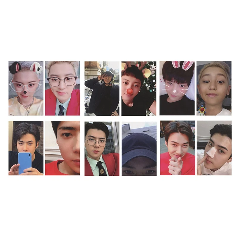 4 шт./компл. экзо CHANYEOL SEHUN самодельные Бумага ЛОМО карта фото плакат HD Фотокарта вентиляторы коллекция подарков