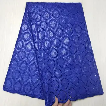 

African bazin riche fabric with brode Latest fashion embroidery bazin lace fabric with net lace 5 yards