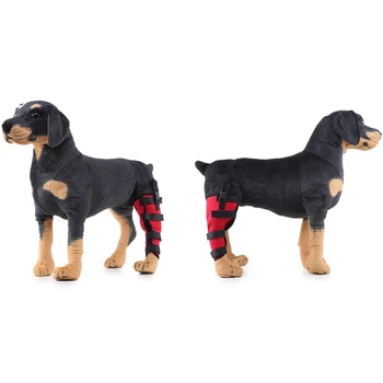

2Pcs Pet Rear Leg Brace Dog Knee Pads Dog Support Brace for Leg Hock Joint Wrap Breathable S - Right & Left