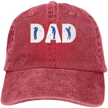 Мужская винтажная Регулируемая Кепка, настраиваемая на День отца, для гольфа, для папы, модная ковбойская Кепка, красная