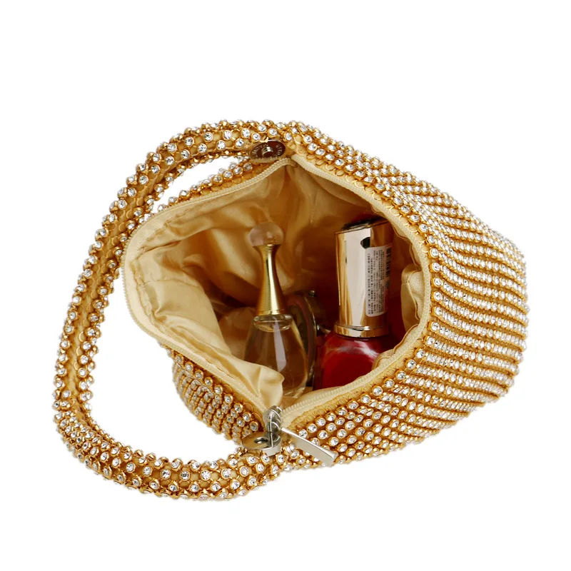 Женская Роскошная вечерняя сумка с кристаллами в форме сердца, модный кошелек-клатч, женские вечерние банкетные свадебные сумочки