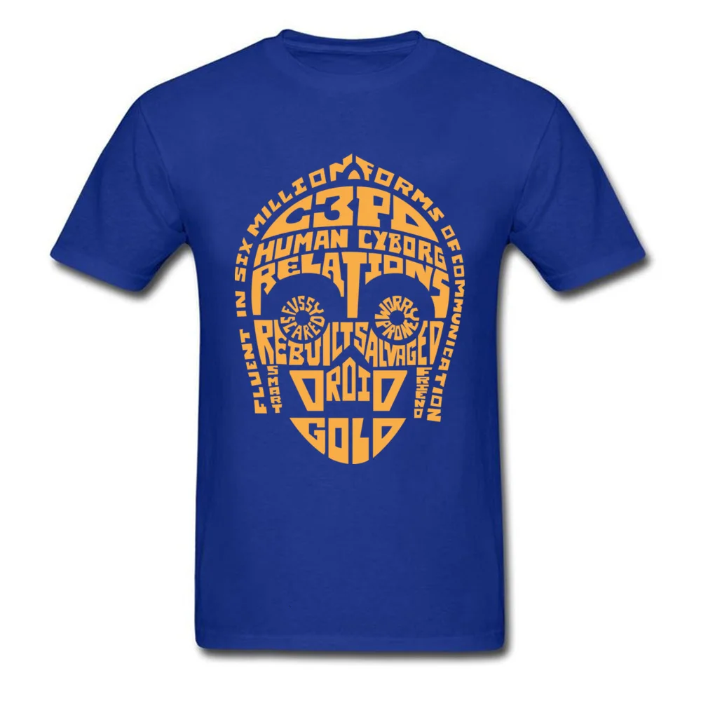 Blue One yona, Звездные войны, C-3PO, мужские футболки, Забавный 3D золотой череп, принт, футболка для мужчин, потрясающая футболка с черепом смерти, футболка размера плюс, толстовка - Цвет: Blue