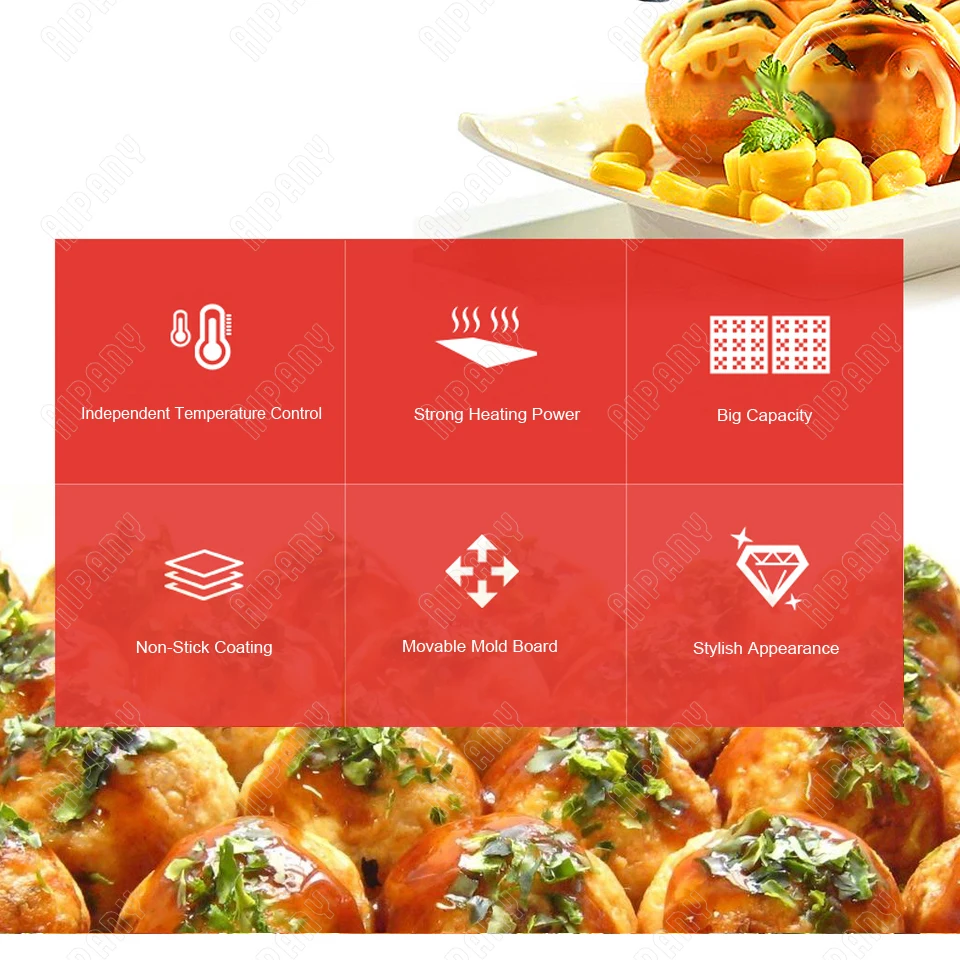 EH767/GH767/GH340 electric/gas takoyaki machine non-stick takoyaki grill pan baking plate fish ball octopus ball grill