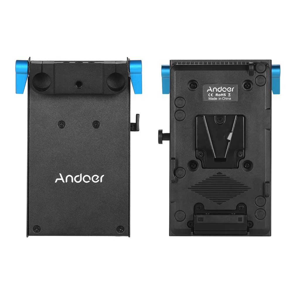 Andoer Батарея пластина адаптер V-Mount V-lock с 15 мм двойным отверстием стержневого зажима NP-FZ100 адаптер для фиктивного аккумулятора для sony A7III A7RIII