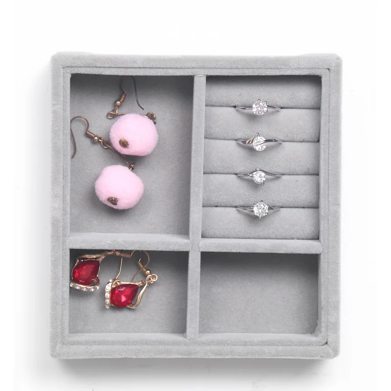 Fashion Sale Small Jewelry Tray Ring Necklace Storage Organizer Bracelet Watch Display Drawer Stuff Finishing Multi-functional