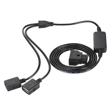 D-Tap 2 Pin «папа» к двум Женский USB кабель питания кабель для передачи данных для Iphone Ipad для samsung sony мобильного телефона 137 см в Длина