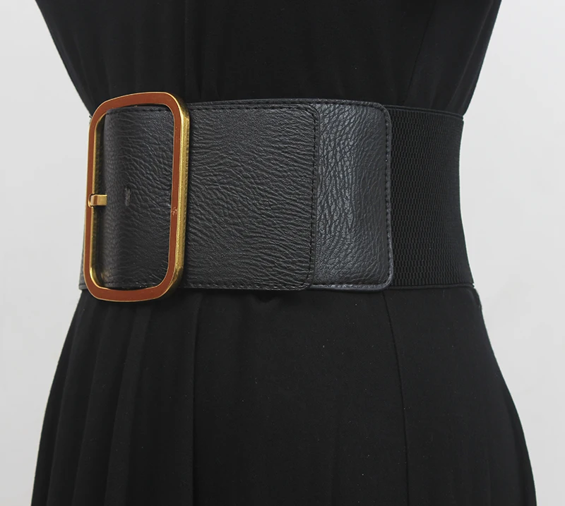 Plus Size Wide Corset Belt Ladies Waist Designer Belts For Women Elastic  Cummerbunds Brown Stretch Big