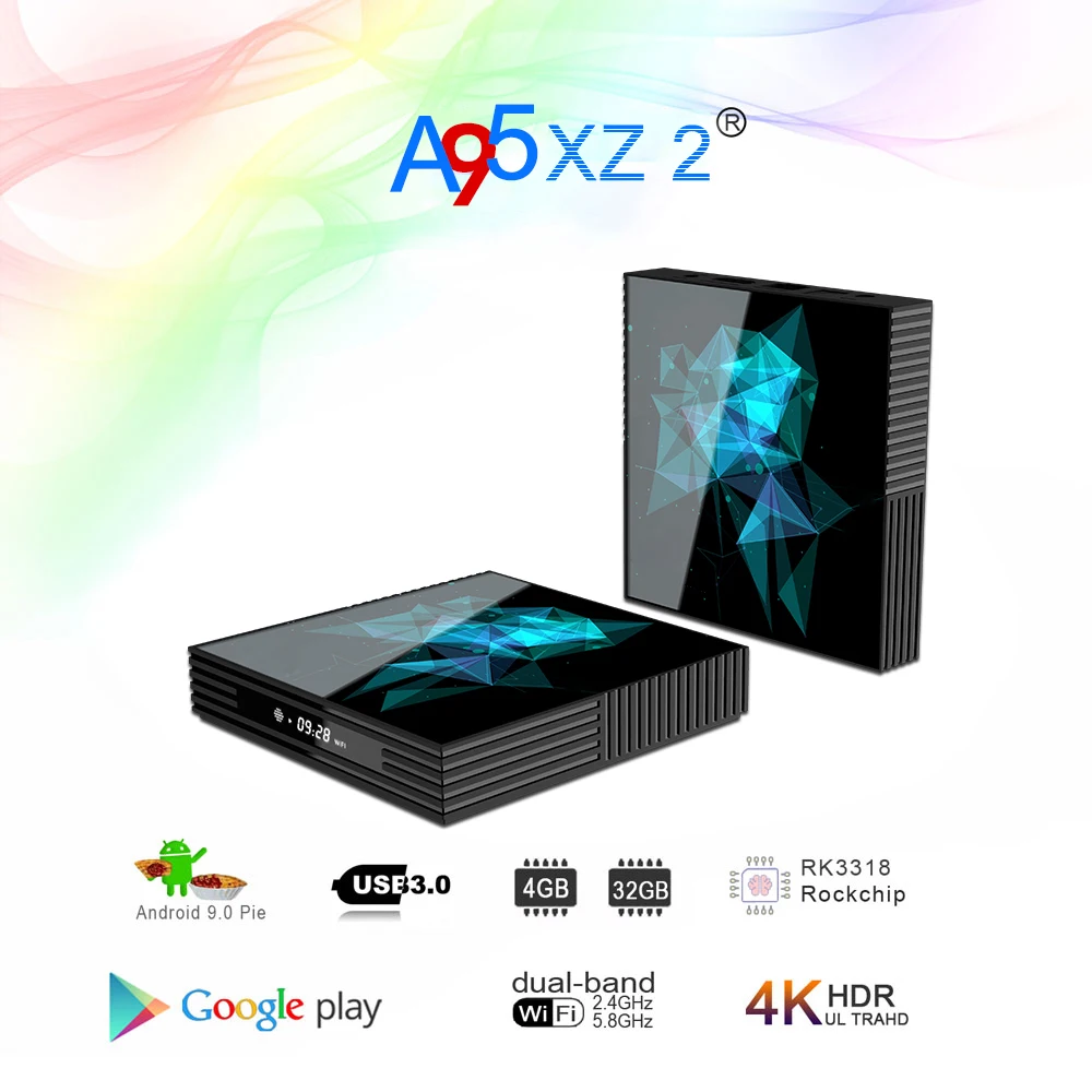 Google tv box android 9,0 H96 MAX Rockchip 4G 16 GB 32 GB 64 GB Android tv box 2,4/5,0G WiFi Bluetooth 4,0 4 K 3D iptv Android box