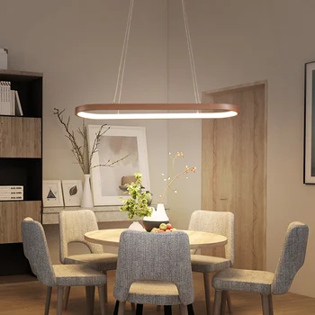 

line Hanging Modern Chandelier for Office Dining room Kitchen Aluminum Lustre Brown LED Chandelier Lighting light fixtures