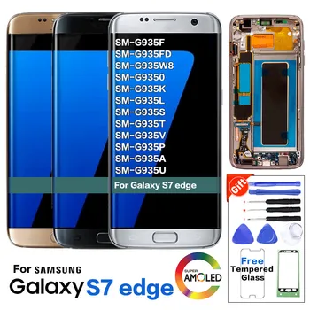 

Super AMOLED 5.5'' Screen For SAMSUNG Galaxy S7 edge LCD Display G935 G935F G935A Touch Digitizer Assembly ( No burn shadow )