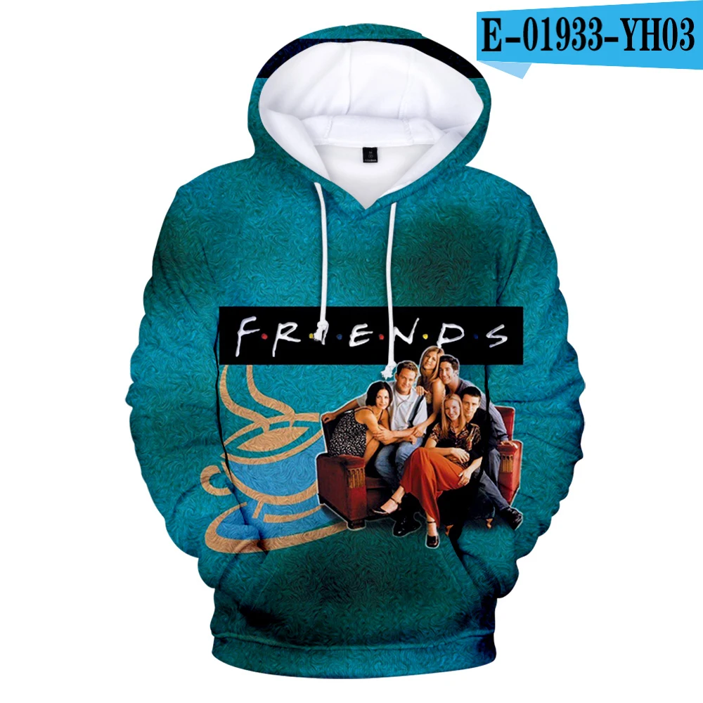 Американский sitcom FRIENDS ТВ серия 3D верхняя одежда Харадзюку толстовки крутые для женщин/мужчин/детей родитель-ребенок толстовки Plluvers Толстовка - Цвет: YH03