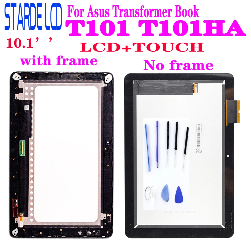 Per Asus Transformer Libro T101 Ha T101H T101Ha Display Lcd Touch Screen Digitizer Assembly Con Telaio