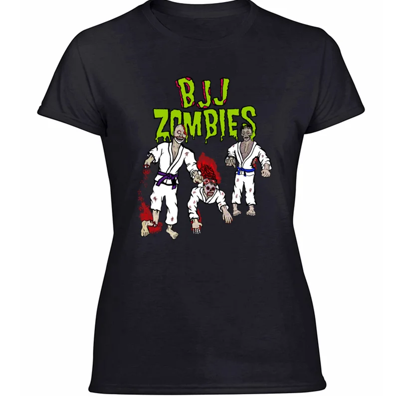 С принтом большой Bjj Zombies футболка Базовая однотонная большой размер S~ 5xl Kawaii Мужская футболка сумасшедшие хлопковые футболки