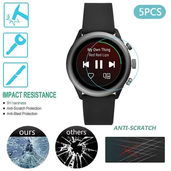 

5/3/1PCS Clear Film Tempered Glass Screen Protector for Fossil Sport 43mm/41mm Smart Watch Smartwatch Protection Cover