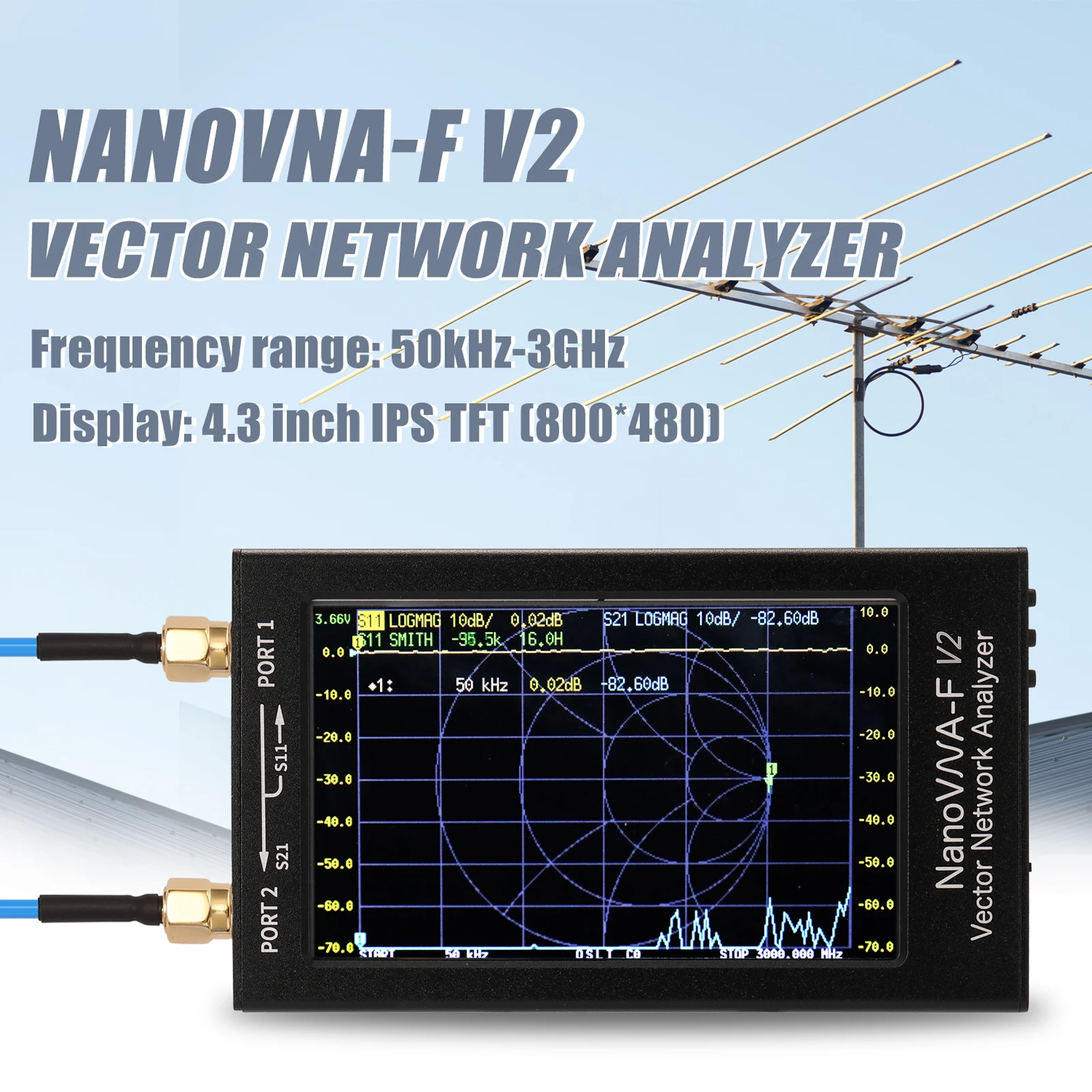 NanoVNA F F V2 4.3 Inch IPS LCD Display Vector Network Analyzer S A A 2