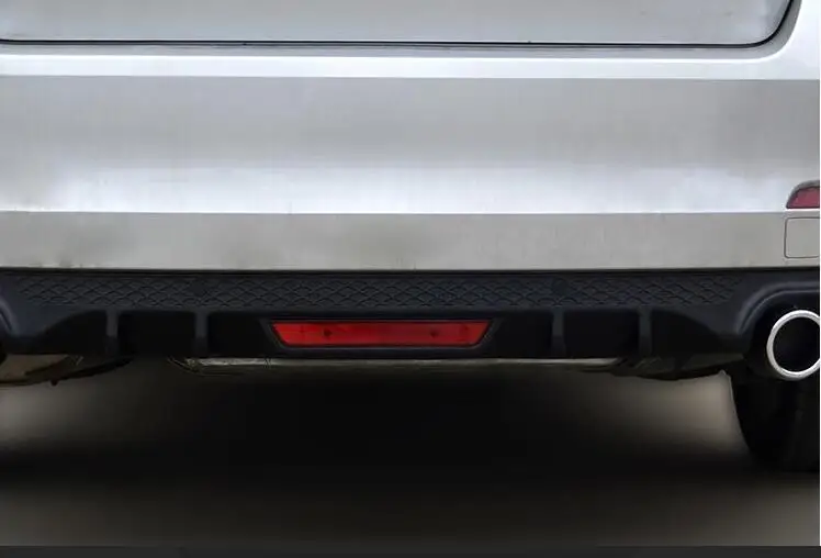 For Skoda Octavia 2014-ABS Black Rear Bumper Lip Trunk Spoiler Rear Diffuser Protector Car Styling car bumper accessories