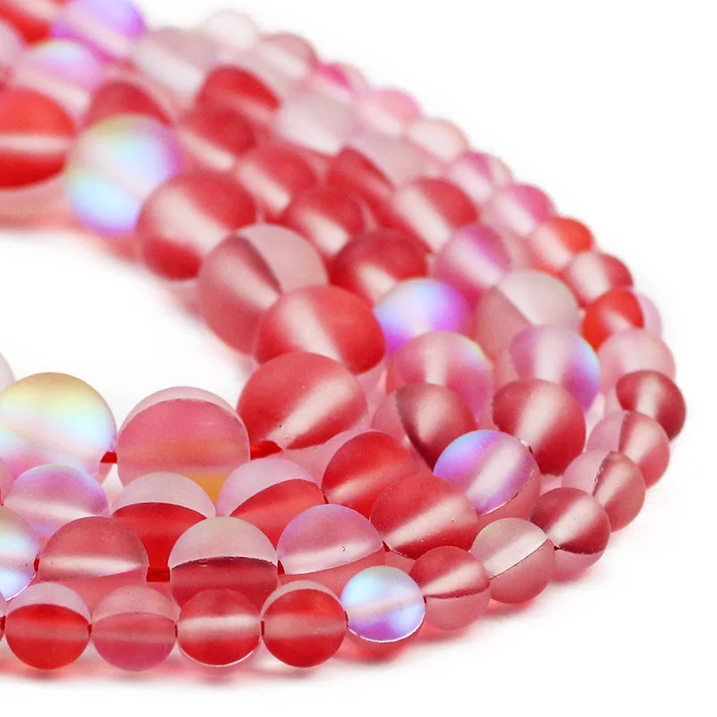 

Natural Shimmer Stone Matte Red Labradorite Spacer Round Loose Beads For DIY Jewelry Making Bracelet 6/8/10MM Accessories