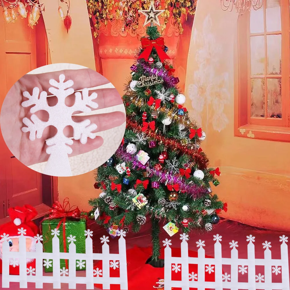 2 шт./упак. Рождественский пенопластовый забор декоративные снежинки зимние Замороженные украшения искусственная Снежинка Рождественский Декор окна