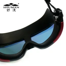 Shuman очки высокой четкости цельные для мужчин и женщин Водонепроницаемый Анти-туман гальваническим большая рамка плавательные очки S