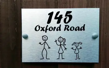 

House Plaque Personalised Stick Family Name Or Number Door Sign