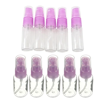 

10Pcs Empty Purple Spray Bottle Pump - 5pcs 50ML & 5pcs 15ML