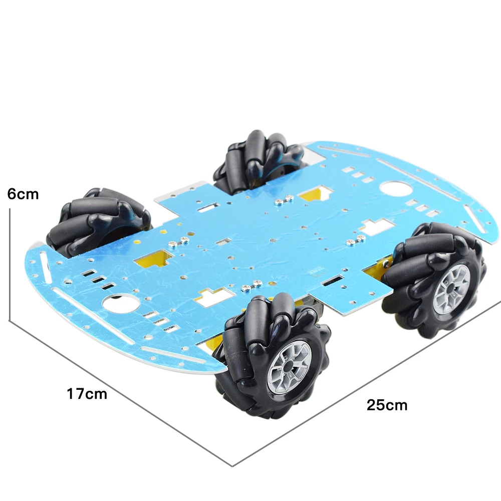 Cheapest PS2 Wireless RC Smart Mecanum Wheel Omni Robot Car Chassis Kit with 4pcs TT Motor for Arduino Raspberry Pi DIY Toy Part