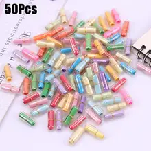 50Pcs Klar Wünschen Flasche Leere Brief Papier Nachricht Umschlag Kapsel Liebe Pille Geschenk Papier Rolle Mini Brief Pad