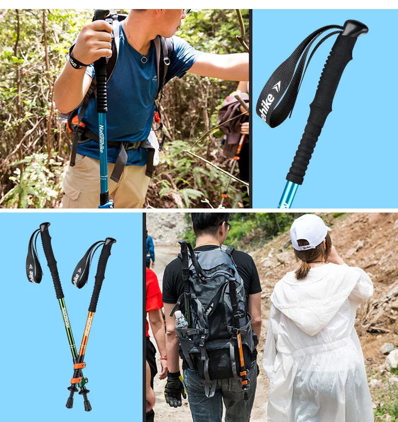 Naturehike выдвижной треккинговые палки выдвижной Сверхлегкий походные палки Семейный пакет для взрослых и детей походные палки