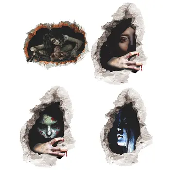 

4PCS Halloween Sticker Prime Sturdy High Quality Durable Ghost Sticker Horror Sticker Halloween Sticker for Home Halloween