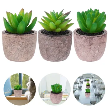 

Beautiful Lifelike Fadeless Durable Creative Artificial Plant Fake Bonsai Simulated Succulent