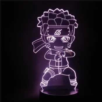 

Naruto Figure Youth Uzumaki Naruto LED 3D Night Light for Children Anime 3d Light Lamp for Bedroom Home Decor Christmas Gift