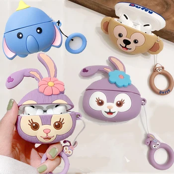 

For Airpods Pro 3D Cute Cartoon Elephant Bunny Rabbit Case for Apple Airpods 3 Duffy Shellie May Bear Wireless Earphone Cover