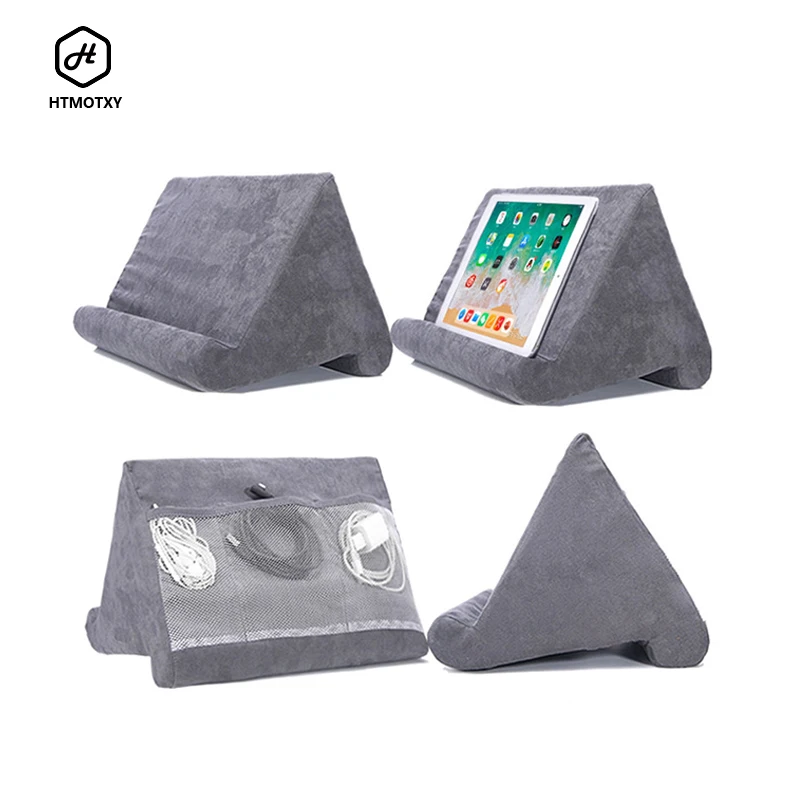 Sofa Pillow Tablet Stand Decor Tech Sofa color: black|Blue|gray|Pink|Red Wine