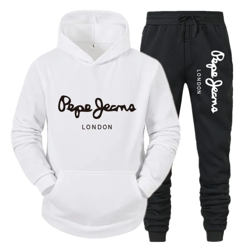 

2020 Printing New Autumn Men's Sets 2-Piece Hoodies+Pants Sport Suits Casual Men/Women Sweatshirts Tracksuit Brand Sportswear