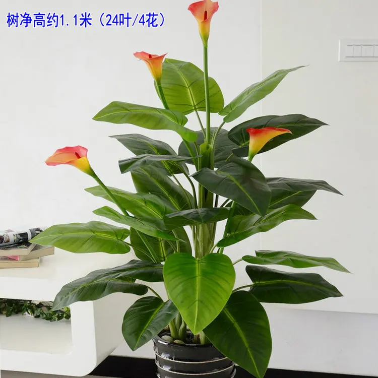 DIY Project Artificial Green Plant Home Decor Fake Landing Trees Flower Decoration Not Contain Vase - Цвет: F not contain vase