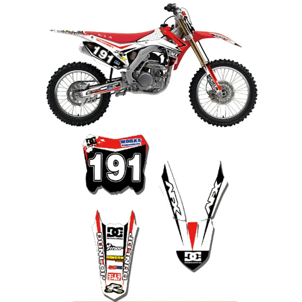 Мотоцикл графическая наклейка Стикеры для Honda CRF250R CRF250 CRF 450 CRF450R 2013 250R CRF 450R