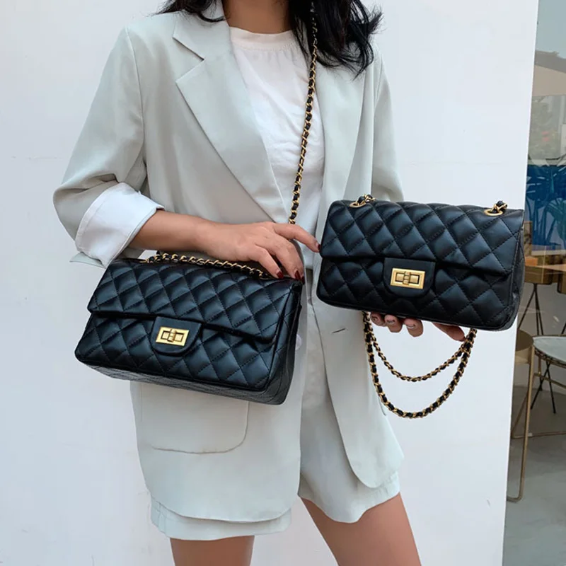 

2020 Women Shoulder Bags Designers Crossbody Bag Chain Messenger Bag Classic Style Handbag Plaid Leather Crossbody Lingge Totes
