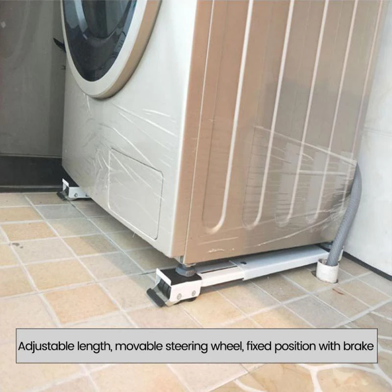 Universal máquina de lavar roupa suporte móvel ajustável geladeira máquina  de secar roupa base de rolo móvel suporte|Racks e suportes de  armazenamento| - AliExpress