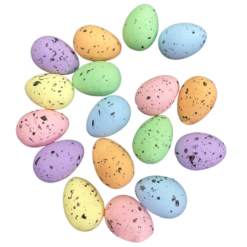

50Pcs Colorful DIY Easter Egg Foam Toy Kindergarten Handmade Gifts Festival Home Hotel Decor Plastic Party Toys for Children Orn