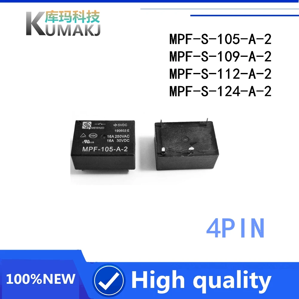 2 шт./лот 100% оригинал Новый реле MPF-105A-2 5VDC MPF-109-A-2 9VDC MPF-112-A-2 12VDC 24VDC МПФ 109 4PIN |