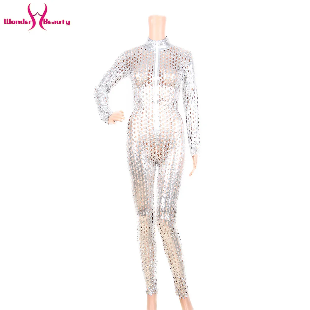 Shiny Metallic Catsuit Latex Faux Leather Jumpsuit Body Suit Leotard Bodycon Clubwear Bar Pole Dance Costume Wet Look Bodysuit (24)