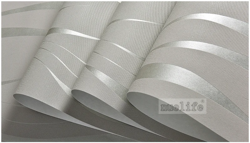 Simple modern gold striped wallpaper plain non-woven wallpaper living room modern minimalist bedroom solid color home wallpaper