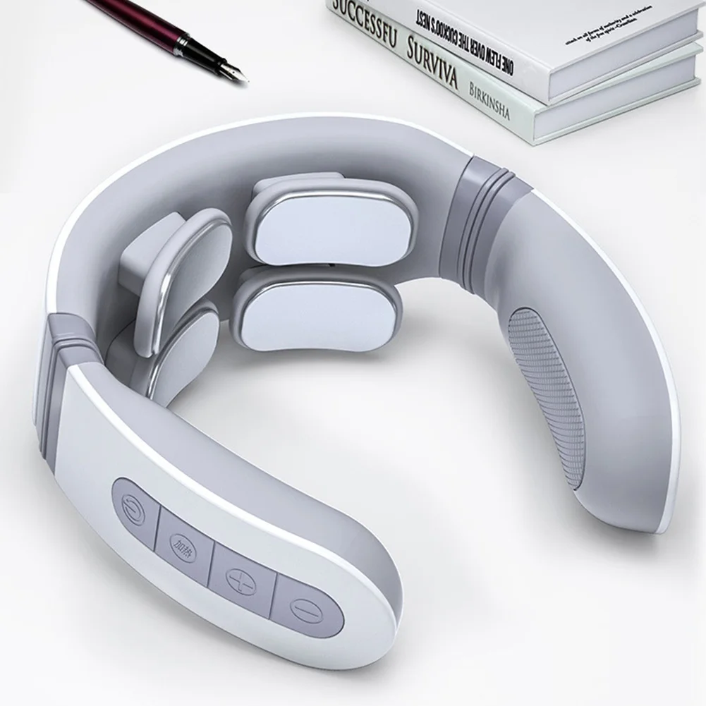 Smart Electric Neck and Shoulder Massager Pain Relief Tool Health Care Relaxation Cervical 4D Magnetic Therapy Massage Machine