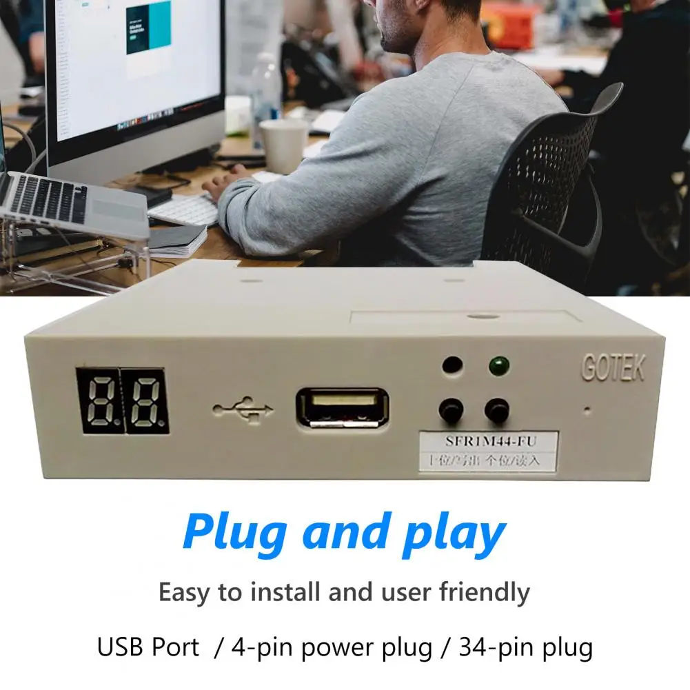 Lightweight 1.44MB USB Floppy Emulator Reliable FDD Emulator Sturdy Data Machine Tool floppy drive emulator