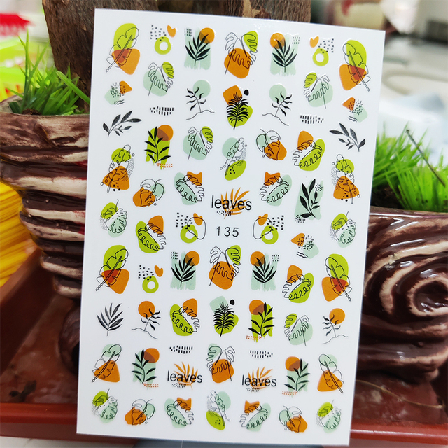 Nail Sticker Waterproof Shining Stickers for Nails Sweet Watermelon Popsicle Fruit Nail Art Decoration Aurora Silver Design