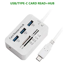 Usb-хаб 3,0 Тип C концентратор разветвитель 3 порта Мульти USB C Hab USB-C концентратор 2,0 несколько SD/TF скорость считыватель карт для ПК ноутбука micro sd