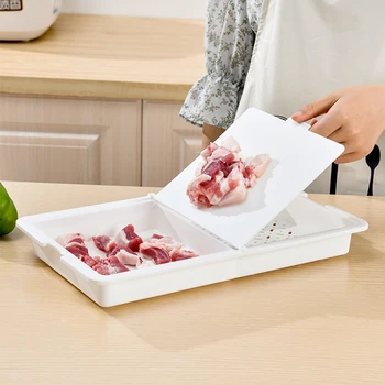 

3 In 1 Cutting Board Multifunction Draining Kitchen Sink Portable Fruit Vegetables Practical Durable Dish Tub Washing PP Compact
