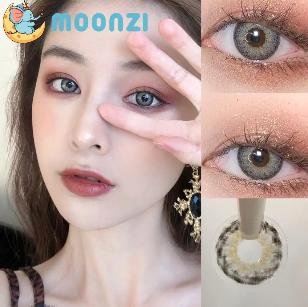 

MOONZI Norse mythology cat gray Colored Contact Lenses for eyes Makeup cosplay yearly 2pcs/pair Myopia prescription degrees