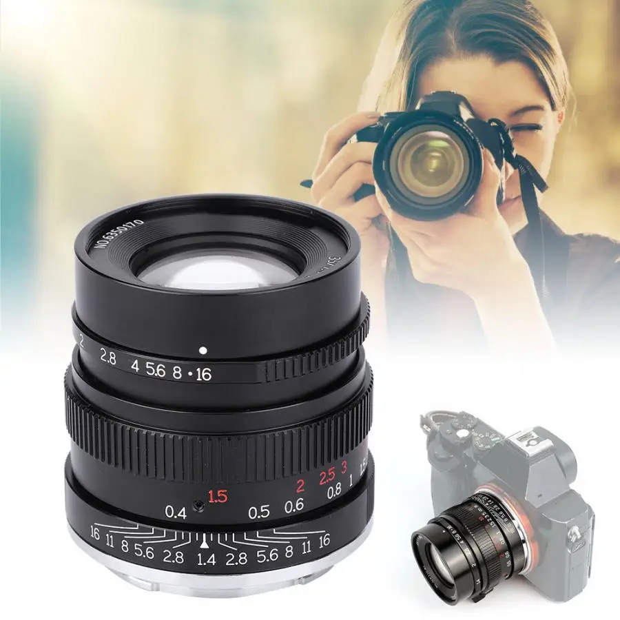 7artisans 35 мм F1.4 Полнокадровый объектив для Sony E Mount A7 A7R A7RII A7S A7SII A6500 A6300 A6000 A5100 A5000